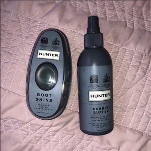 Hunter boot shine & rubber buffer